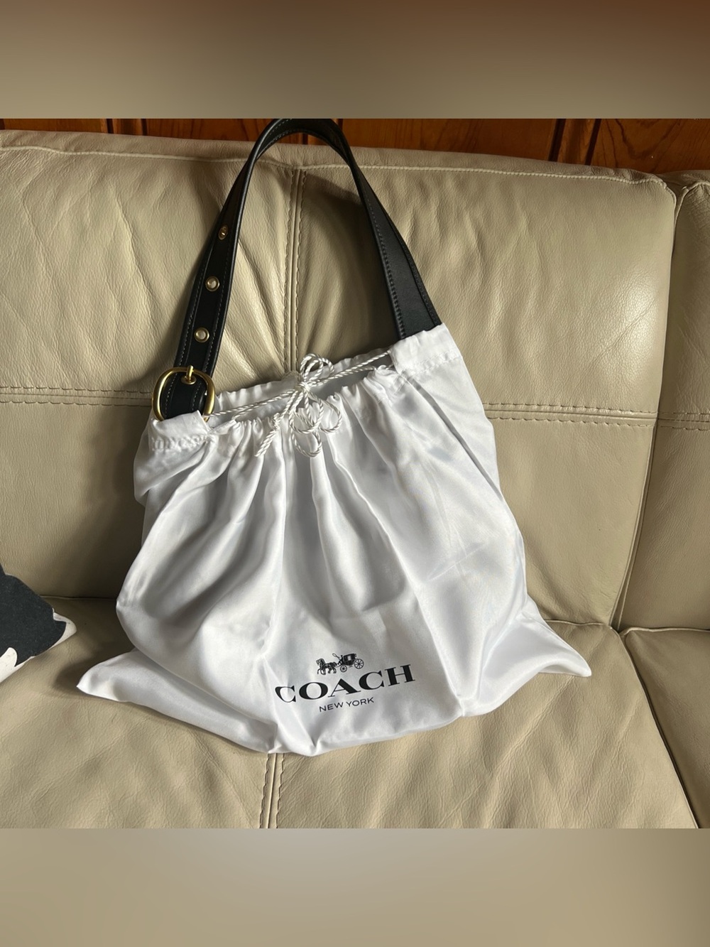 Coach Black Shoulder Bag with Gold Hardware - Picture 11 of 11